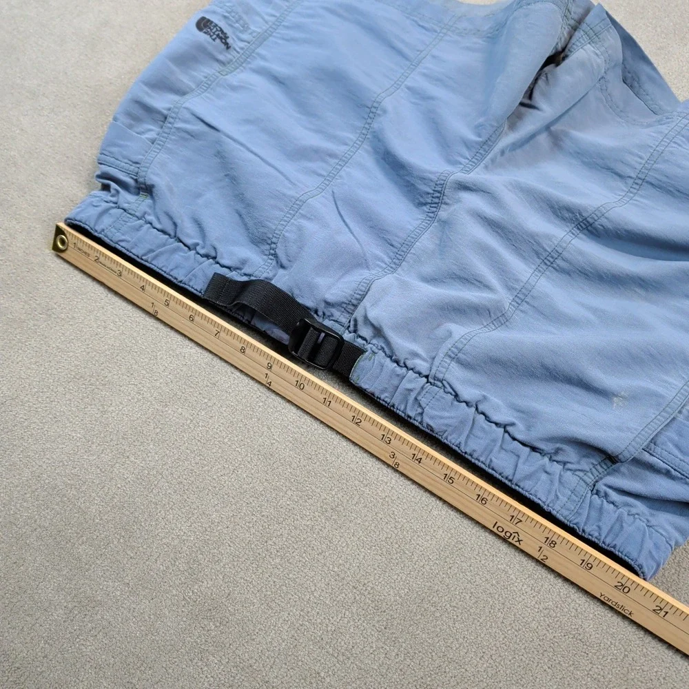 The North Face XL Y2K Blue Belted Hiking Shorts Gorpcore Nylon Lined Utility